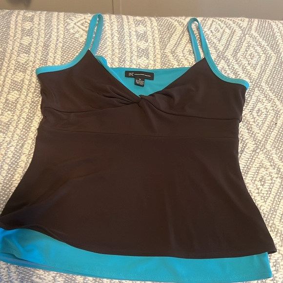 INC Brown/teal Tank top straps Size M - Picture 3 of 3